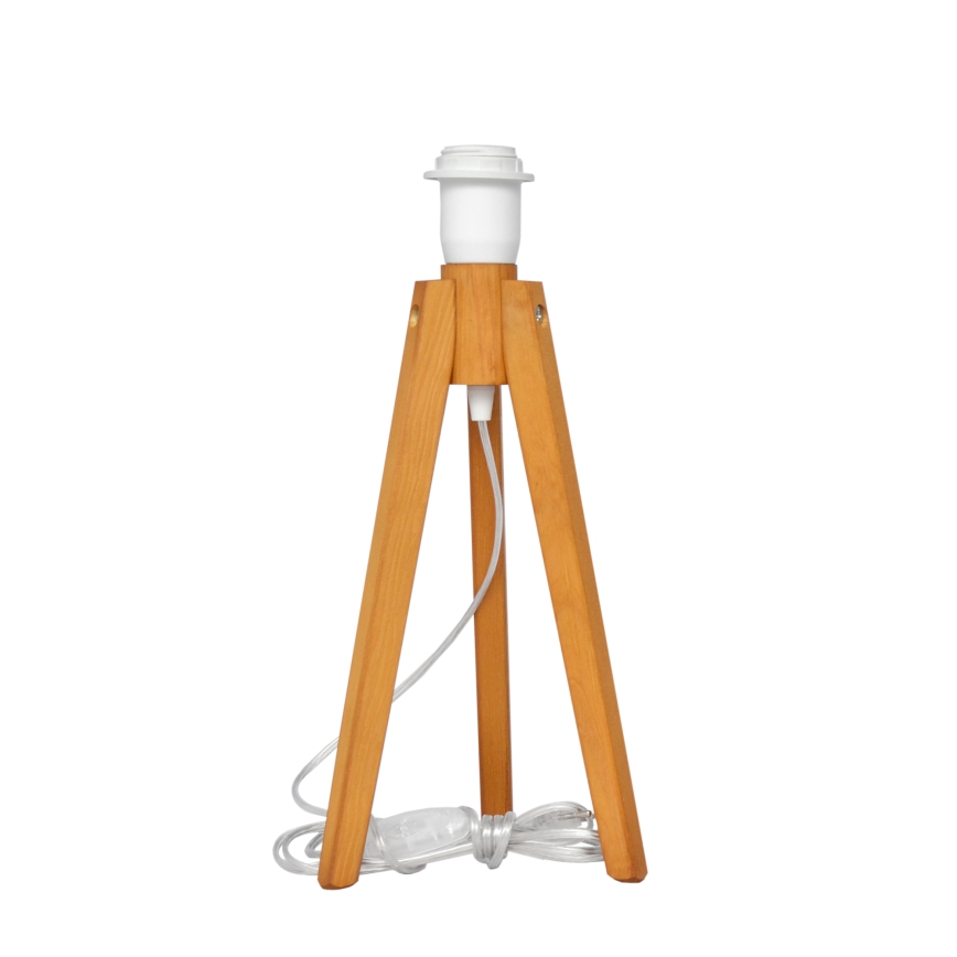Namizna svetilka ALBA 1xE27/15W/230V bela/hrast
