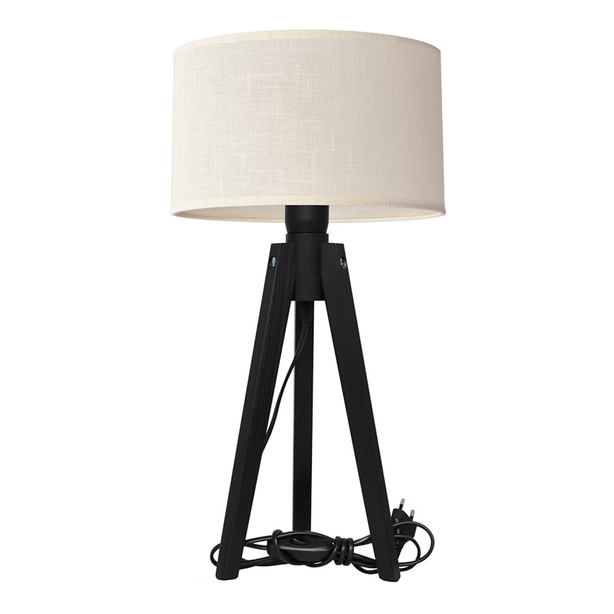 Namizna svetilka ALBA 1xE27/15W/230V krem barva/bor
