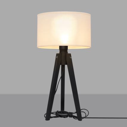 Namizna svetilka ALBA 1xE27/15W/230V krem barva/bor