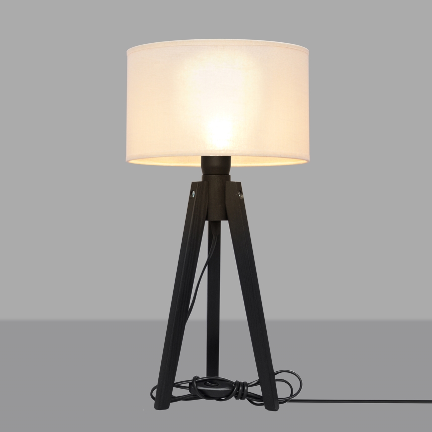 Namizna svetilka ALBA 1xE27/15W/230V krem barva/bor