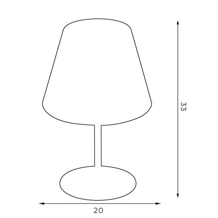 Namizna svetilka ARDEN 1xE27/60W/230V pr. 20 cm bela/zlata