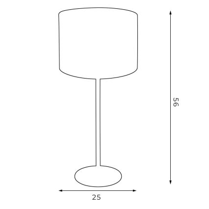 Namizna svetilka ARDEN 1xE27/60W/230V pr. 25 cm bela