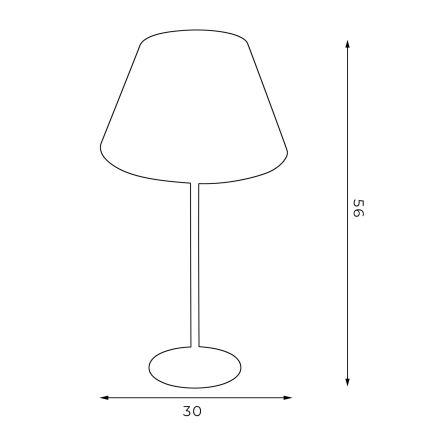 Namizna svetilka ARDEN 1xE27/60W/230V pr. 30 cm bela