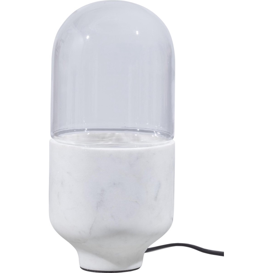 Namizna svetilka ASEL 1xE27/25W/230V marmor bela