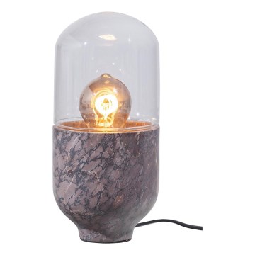 Namizna svetilka ASEL 1xE27/25W/230V marmor siva/rjava