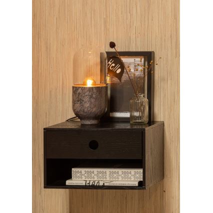 Namizna svetilka ASEL 1xE27/25W/230V marmor siva/rjava