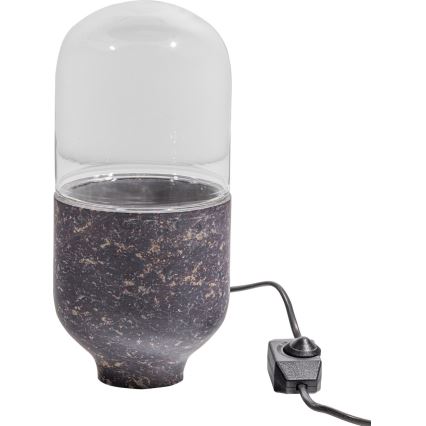 Namizna svetilka ASEL 1xE27/25W/230V marmor siva/rjava