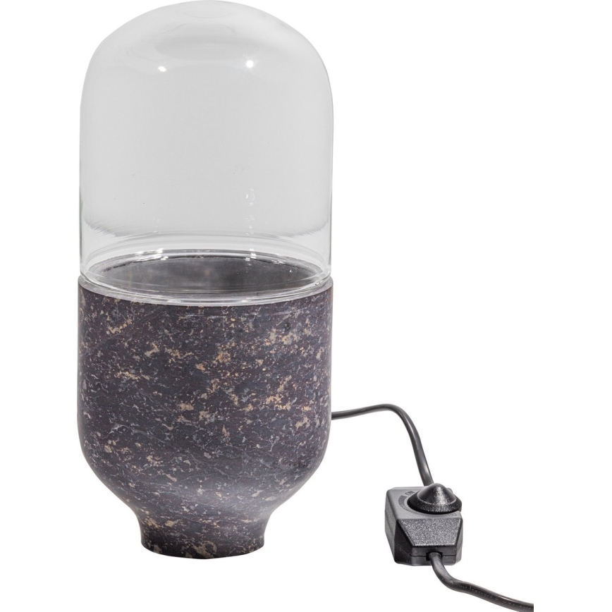 Namizna svetilka ASEL 1xE27/25W/230V marmor siva/rjava