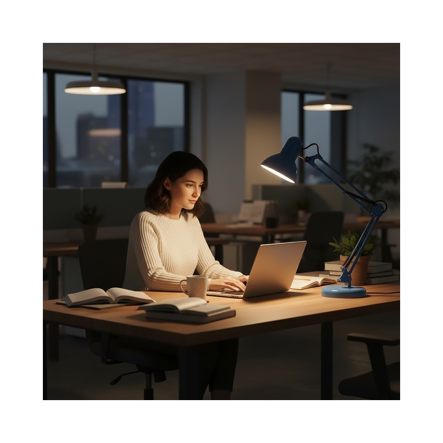 Namizna svetilka AURIQ 1xE27/60W/230V modra