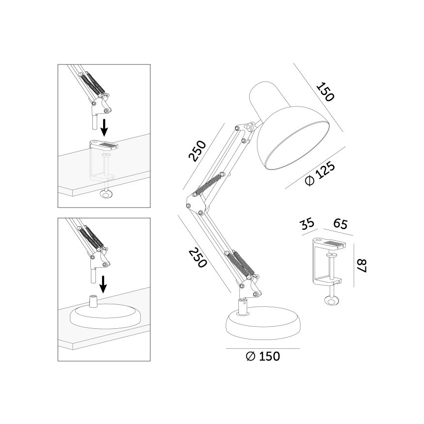 Namizna svetilka AURIQ 1xE27/60W/230V rožnata