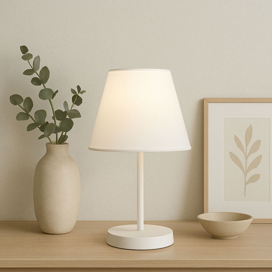 Namizna svetilka AYD 1xE27/40W/230V bela