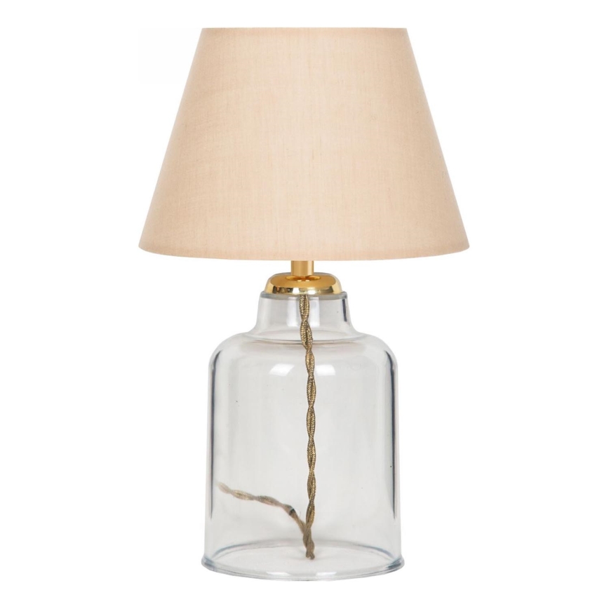 Namizna svetilka AYD 1xE27/40W/230V bež/prozorna