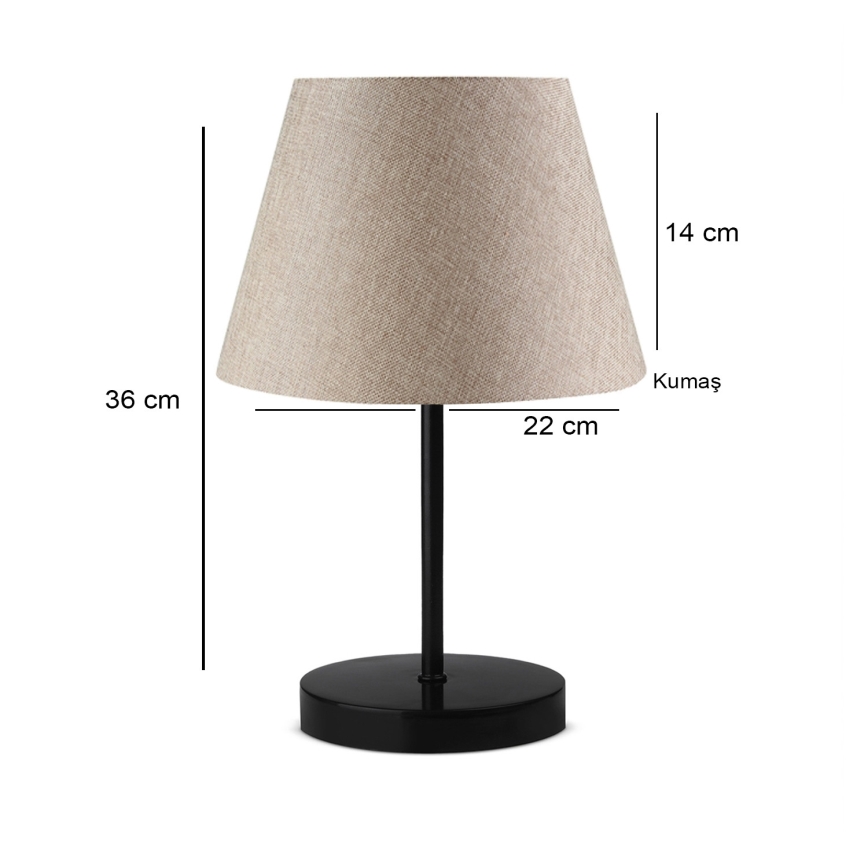 Namizna svetilka AYD 1xE27/40W/230V bežna/črna