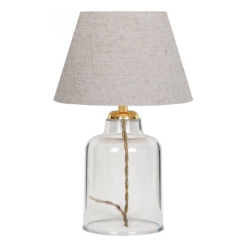 Namizna svetilka AYD 1xE27/40W/230V siva/prozorna