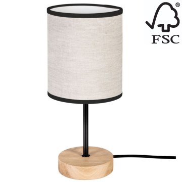 Namizna svetilka BOHO 1xE27/25W/230V hrast - FSC certifikat