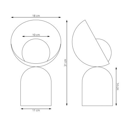 Namizna svetilka BOTO 1xG9/8W/230V bela