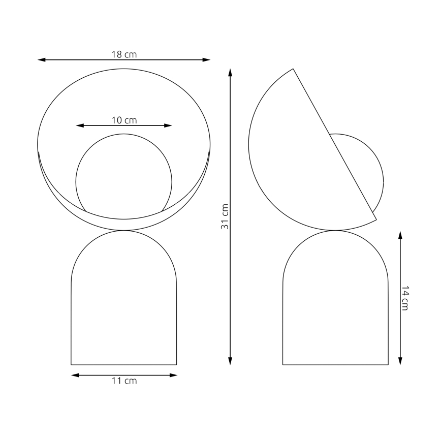 Namizna svetilka BOTO 1xG9/8W/230V bela