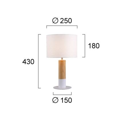 Namizna svetilka CARROL 1xE27/40W/230V bela/rjava