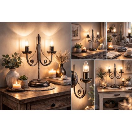 Namizna svetilka DONATO 2xE14/40W/230V