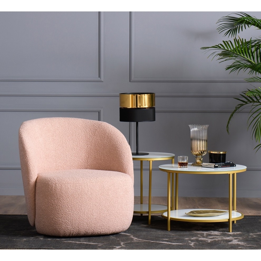 Namizna svetilka HILTON 1xE27/25W/230V medenina/črna