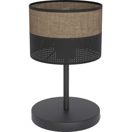 Namizna svetilka KARBON 1xE27/15W/230V črna/rjava