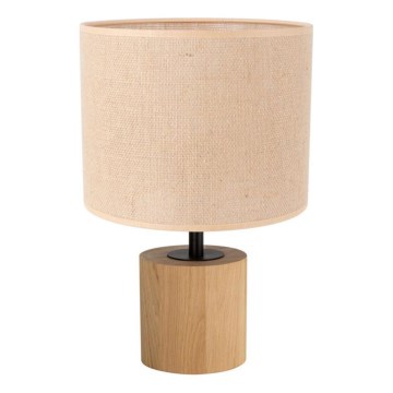 Namizna svetilka KRETA 1xE27/25W/230V hrast/oranžen hrast