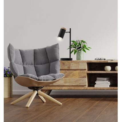Namizna svetilka LAGOS 1xGU10/15W/230V črna/rjava