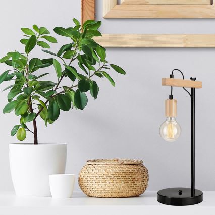 Namizna svetilka LEON 1xE27/60W/230V bukev - FSC certifikat