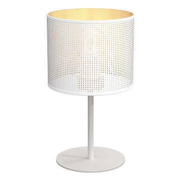 Namizna svetilka LOFT SHADE 1xE27/60W/230V pr. 18 cm bela/zlata