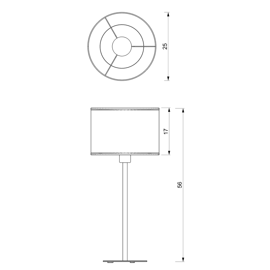 Namizna svetilka LOFT SHADE 1xE27/60W/230V pr. 25 cm bela/zlata