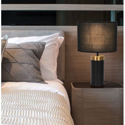 Namizna svetilka LUCIANO 1xE27/40W/230V črna/zlata