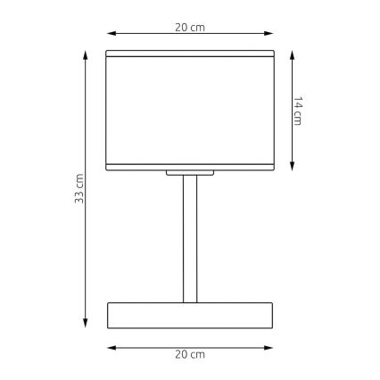 Namizna svetilka LUX 1xE27/15W/230V bela/zlata