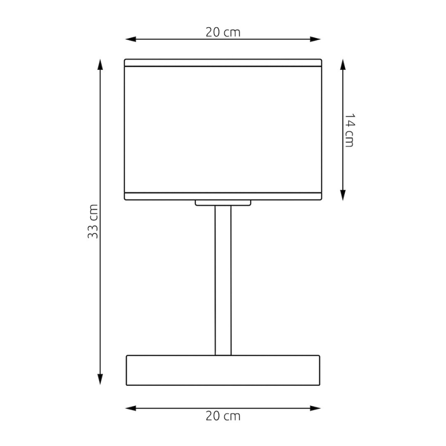 Namizna svetilka LUX 1xE27/15W/230V bela/zlata