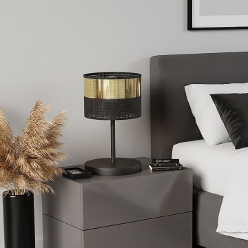 Namizna svetilka LUX 1xE27/15W/230V črna/zlata