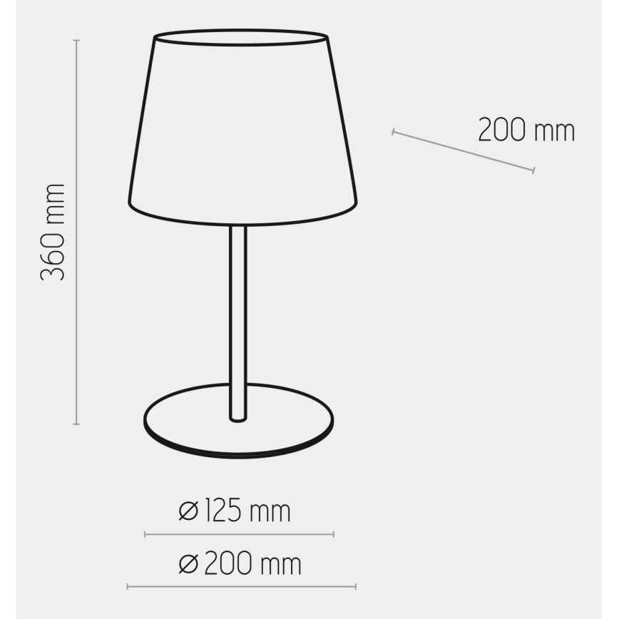 Namizna svetilka MAJA 1xE27/15W/230V bela