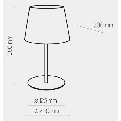Namizna svetilka MAJA 1xE27/15W/230V črna