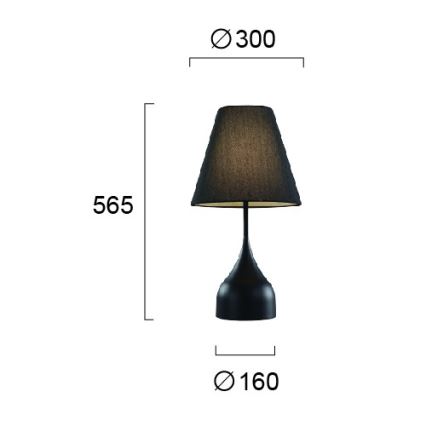 Namizna svetilka MATINA 1xE27/40W/230V črna