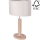 Namizna svetilka MERCEDES 1xE27/40W/230V 46 cm krem barva/hrast – FSC certifikat