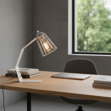 Namizna svetilka NANDO 1xE27/15W/230V bela