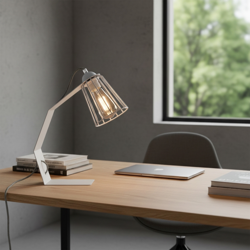 Namizna svetilka NANDO 1xE27/15W/230V bela