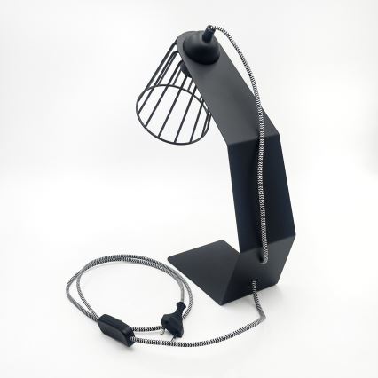 Namizna svetilka NANDO 1xE27/15W/230V črna