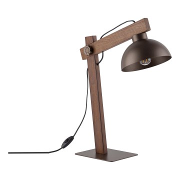 Namizna svetilka OSLO 1xE27/15W/230V oreh/rjava