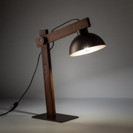 Namizna svetilka OSLO 1xE27/15W/230V oreh/rjava