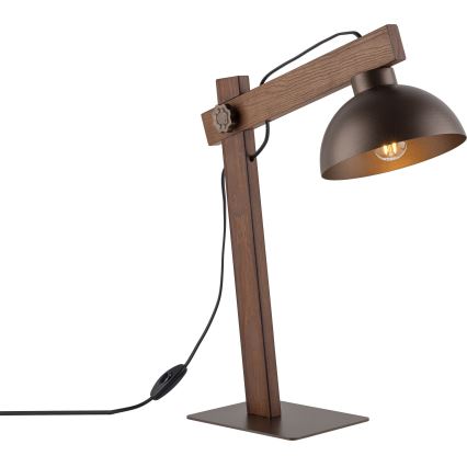 Namizna svetilka OSLO 1xE27/15W/230V oreh/rjava