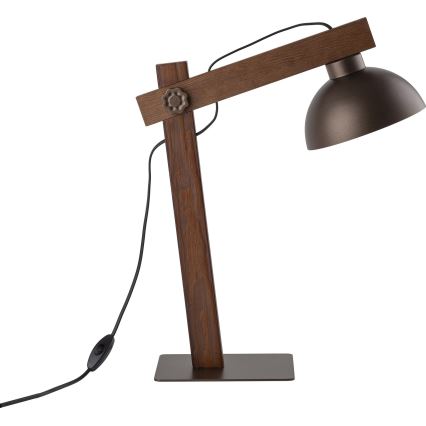 Namizna svetilka OSLO 1xE27/15W/230V oreh/rjava