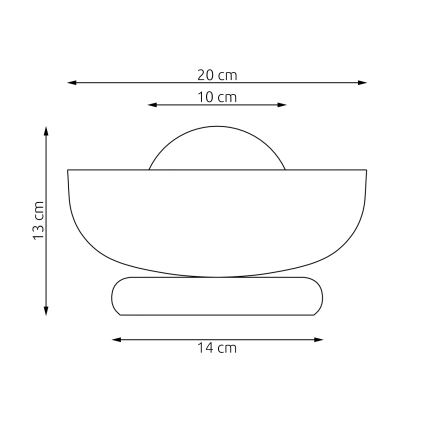 Namizna svetilka OZZY 1xG9/8W/230V siva