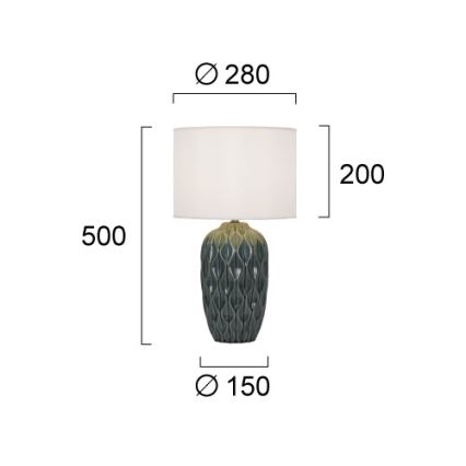 Namizna svetilka PINEAPLE 1xE27/40W/230V bela/zelena