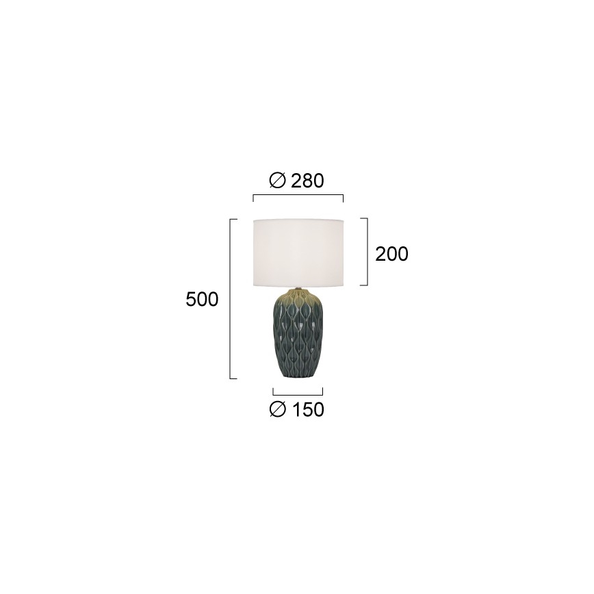 Namizna svetilka PINEAPLE 1xE27/40W/230V bela/zelena