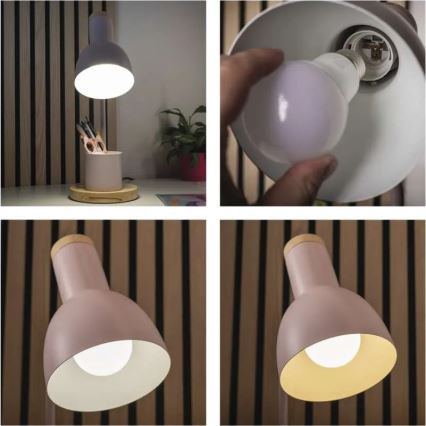 Namizna svetilka POPPY 1xE27/25W/230V rožnata