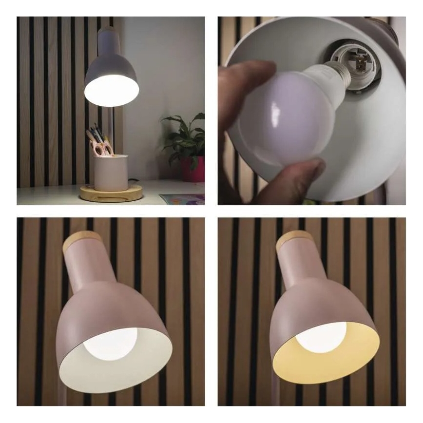 Namizna svetilka POPPY 1xE27/25W/230V rožnata